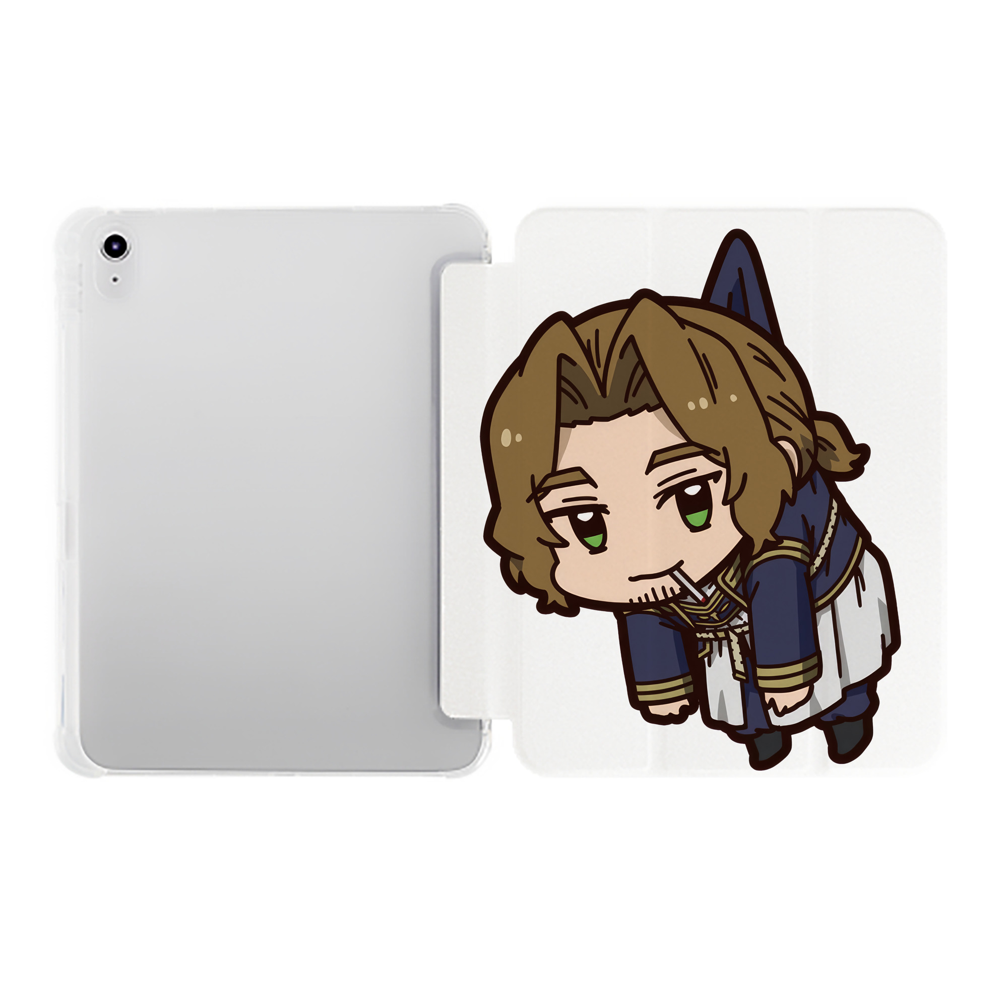 （画像用） 葬送のフリーレン Frieren IPad ケース ペン収納付き 三つ折りスタンド PUレザー×シリコン 対応機種9.5/10.5/10.9インチ